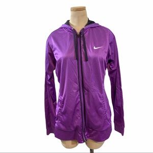 Nike Purple mesh zip up athletic jacket women’s medium
